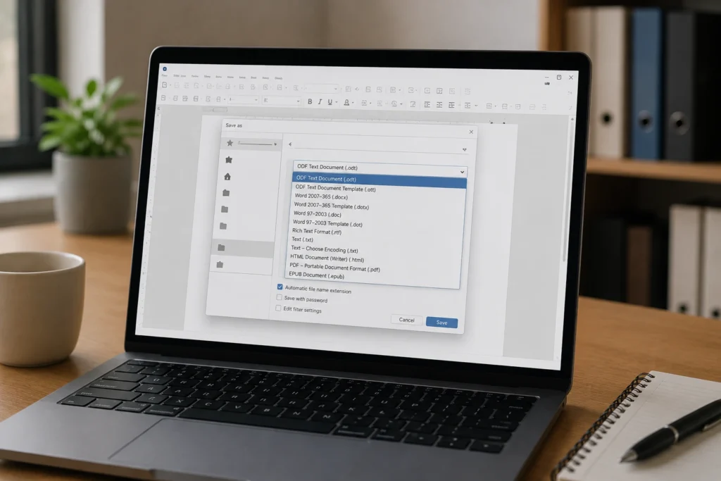 Como configurar o LibreOffice para salvar sempre no formato que você usa