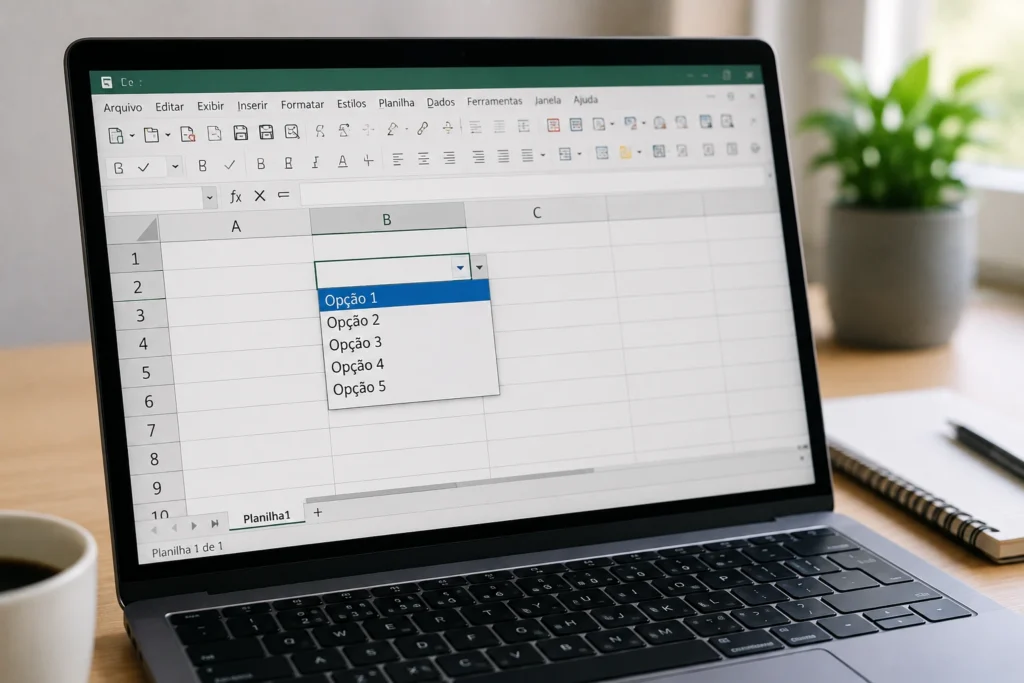 Como criar listas suspensas no LibreOffice Calc