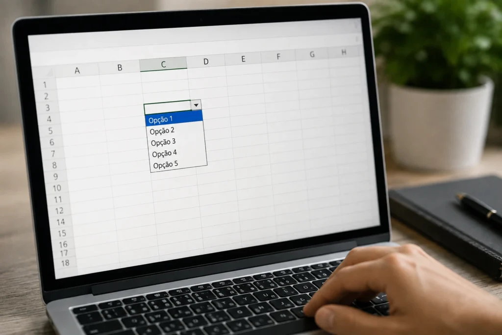 Como criar uma lista suspensa dentro de uma célula no Excel