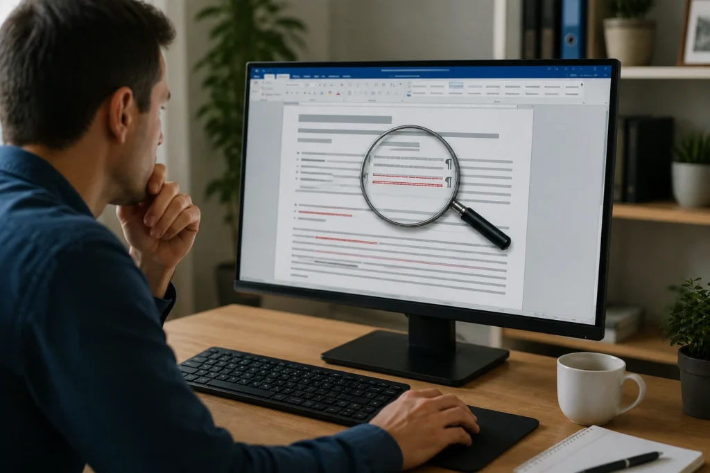 Como descobrir de onde vem uma formatação estranha no Word
