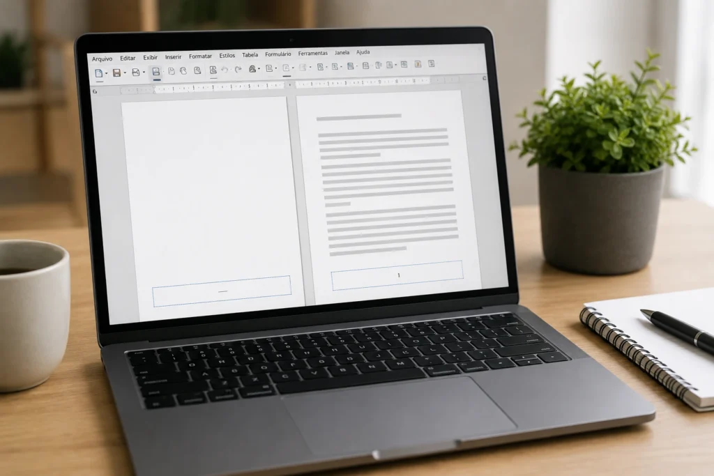 Como inserir numeração de páginas diferente na capa e no restante no Writer