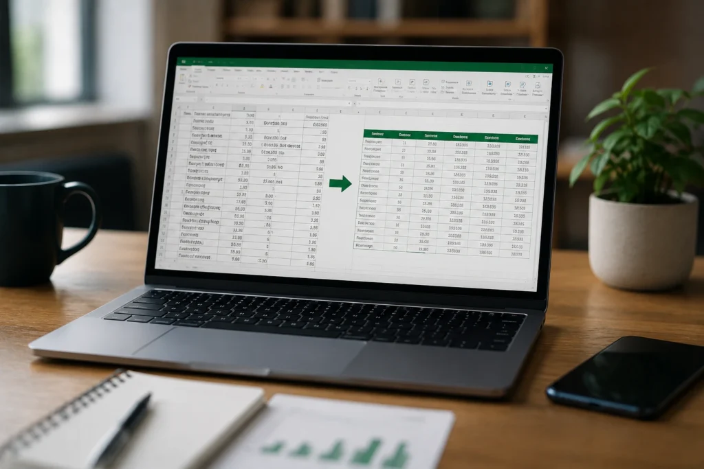 Como transformar dados bagunçados em uma tabela organizada no Excel