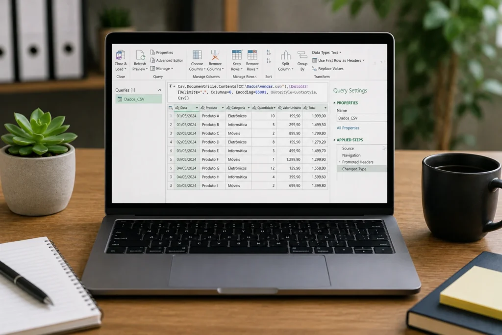Como usar Power Query para importar arquivos CSV automaticamente