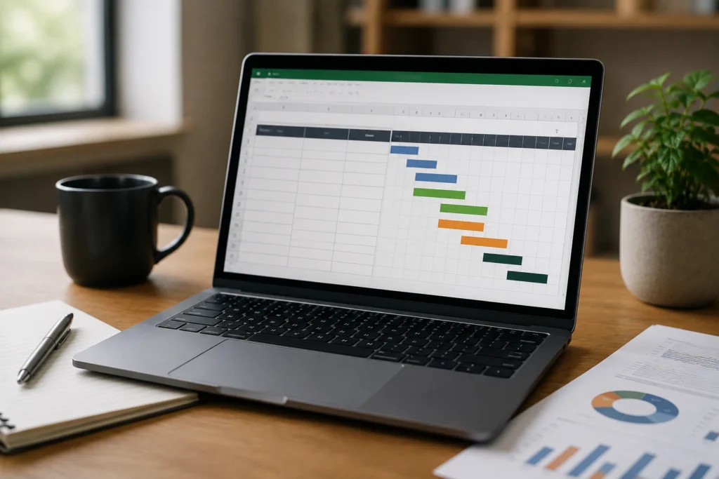 Modelo de cronograma no Excel: quais campos realmente fazem diferença